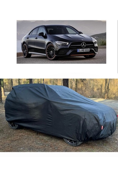 CoverPlus مرسيدس A 45 S AMG متوافق مع سيارة القماش المشمع السميك للسيارات - أسود