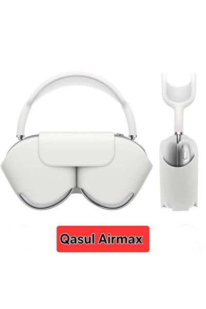 qasul Air-Max Kablosuz Kulak Üstü Bluetooth Kulaklık Gümüş Çantalı Model