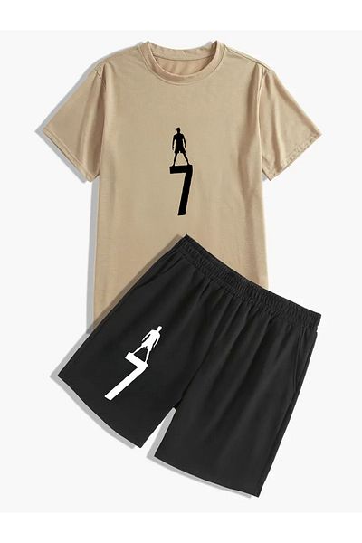 PENTHİLUS Unisex Size 7 Printed Shorts and T-Shirt Set