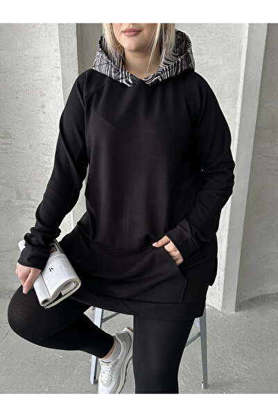 Stil Diva Large Size Long Sleeve Sweatshirt with Door Girdle 300372