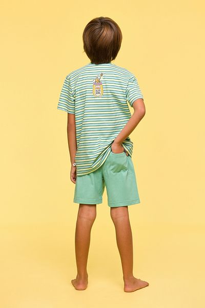 Woody 10-16 Years Old Boy Pajamas-Pss - 924-Striped Ecru