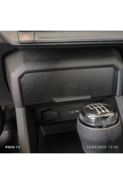 Toprakshop Yeni RENAULT Duster 3 2024 2025 Orta Konsol Saklama Kutusu Sürgülü Çekmece,