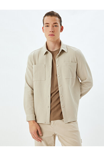 Koton Beige Men's Adult Jacket 5Wkt30002Hw