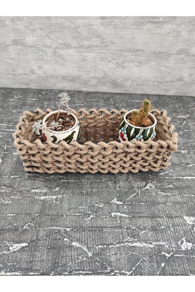 Sorgun Kadın Kooperatifi Rope Braided Multi-Purpose Decorative Basket (33X10 cm)