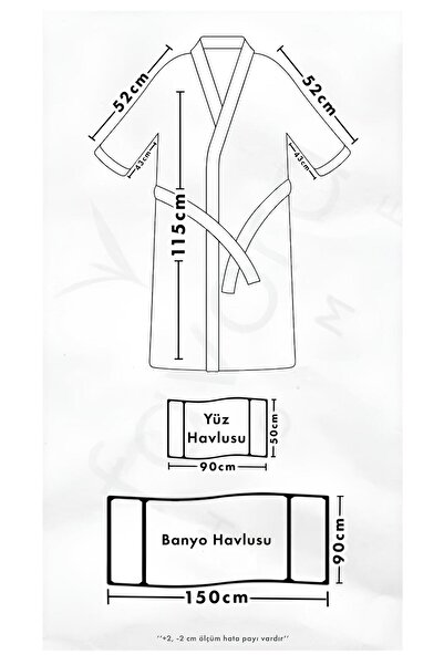 kubbe Весільний сімейний халат, 6 предметів — з милом у подарунок