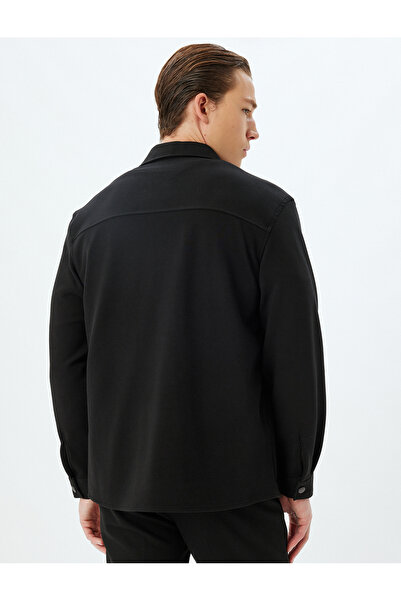 Koton Schwarze Herren-Erwachsenenjacke 5WAM50017HW