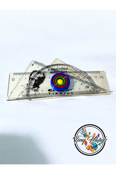 tiny hands Ruler Drawing Set Miter Set 4-Piece Protractor Set 4-Piece Triangle Ruler 4 Pieces Ruler Ataturk Themed Ruler
