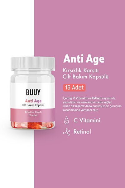 Buuy Anti Age Kırışıklık Karşıtı Cilt Bakım Kapsülü ( Soft Gel )