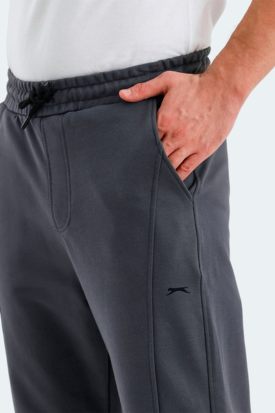 Slazenger NACIO Erkek Cepli Dar Paça Antrasit Eşofman Altı