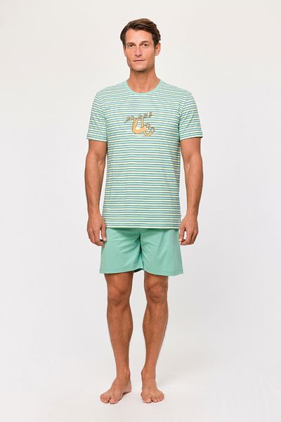 Woody Ανδρικές πιτζάμες-Pss - 924-Striped Ecru