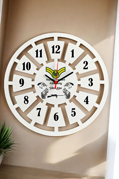 Hediyelen Jandarma Uzman Çavuş Duvar Saati 40cm