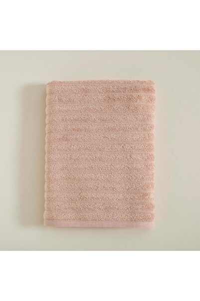 Chakra Waved Banyo Havlusu 70x140 Cm Koyu Somon