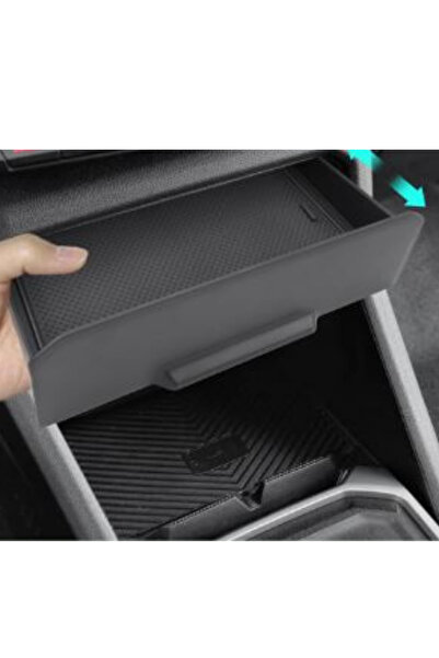 Toprakshop Yeni RENAULT Duster 3 2024 2025 Orta Konsol Saklama Kutusu Sürgülü Çekmece,