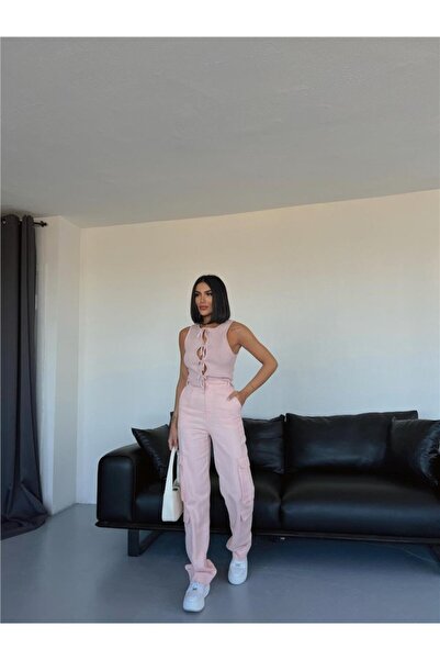 My Reality Fashion    Cargo Pants - Salmon