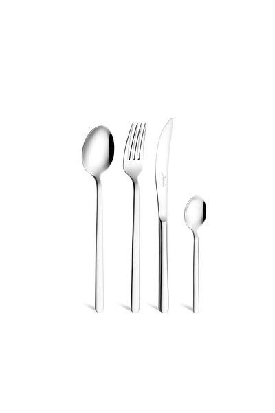 Jumbo 2900 Vannes 24 Piece 6 Person Sweet Fork Spoon Knife Set