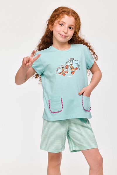 Woody Pijama pentru fete de 2-8 ani-Tst - 708-albastru
