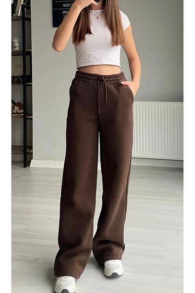 UYN SPORT Women's Brown Stylish Baggy Cut Straight Leg Regular Fit Tracksuit