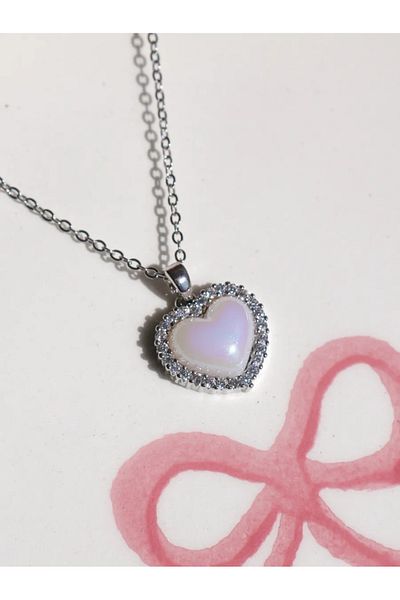 Reorah Collection Sparkling White Steel Necklace
