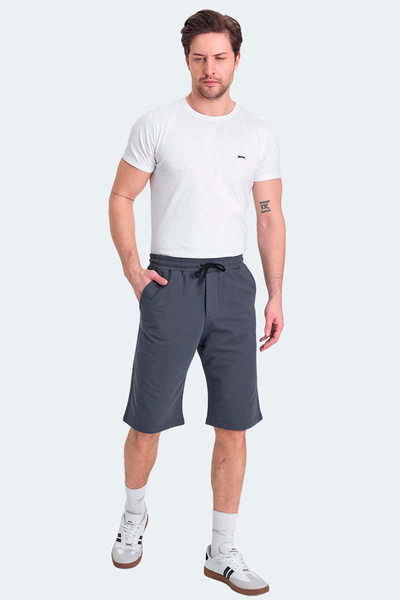 Slazenger Kalev Men's Capri Dark Gray Shorts with Pockets