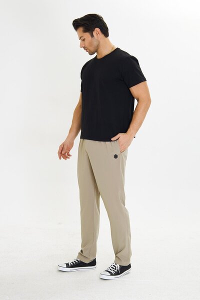 Marco Ferry Men's Stretchfit Stretch Sweatpants Beige 2660-B