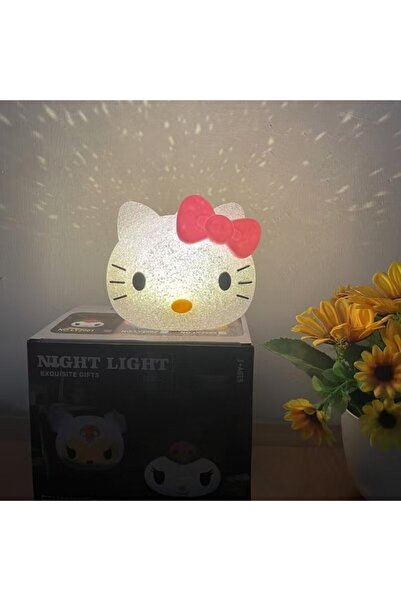 Livava Hello Kitty Işık Saçan Gece Lambası, Beyaz, 13x12