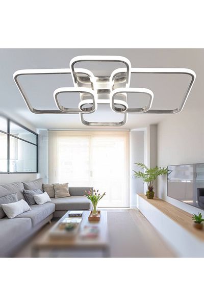 TT AYDINLATMA Tt500-6-Kr-White Light Tt Lighting Chrome Plated (White Light) Plofonyer 6 Led Chandelier