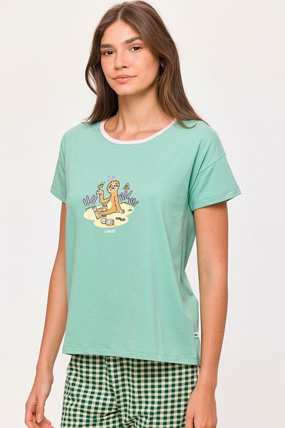 Woody Women's Light Blue Pajamas Tzg-730