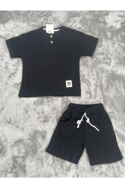 NEWKİDS طقم أطفال وافل للأولاد من عمر 5 إلى 8 سنوات مع شورت