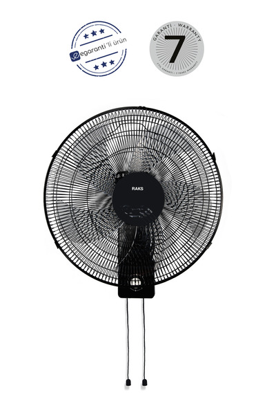 Raks Wf 18 Mx Duvar Tipi Vantilatör Siyah 75w