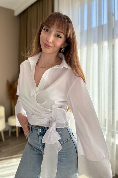 Dilay Gökoğlu Butik Cămașă albă legată