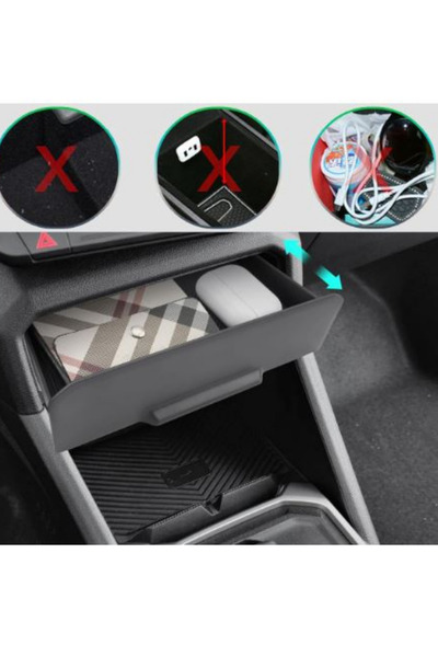 Toprakshop صندوق تخزين وحدة التحكم المركزية الجديد لسيارة رينو داستر 3 2024 2...