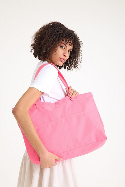 Hedwig Design Geantă de umăr cu căptușeală colorată premium pentru femei / Geantă de plajă / Geantă de mână casual (4 buzunare)