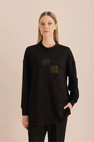 Aker Taş Yapıştırma Detaylı Sweatshirt