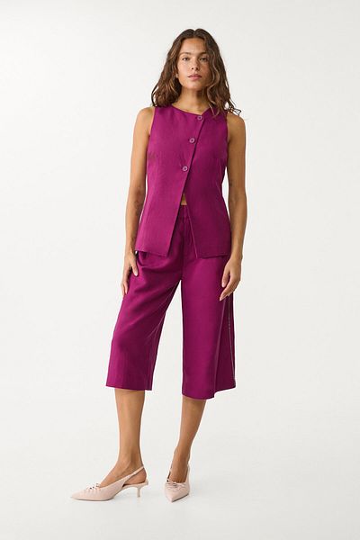Stradivarius Linen Blend Shiny Bermuda Shorts Limited Edition