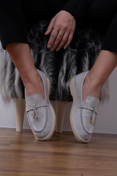 sovrana Babet Stone Suede Cioc Detaliat