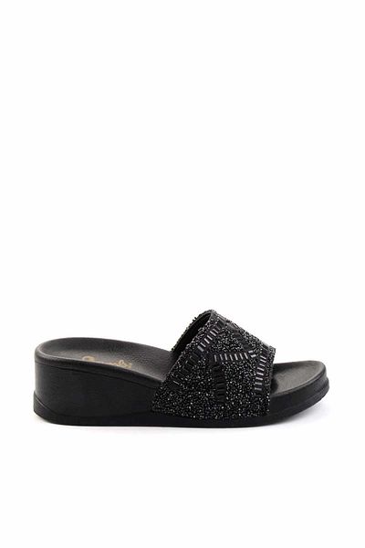 Bambi Black Stone Women's Slippers K 04319541587