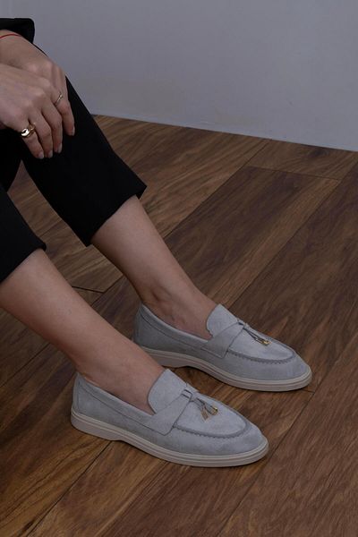 sovrana Babet Stone Suede Cioc Detaliat