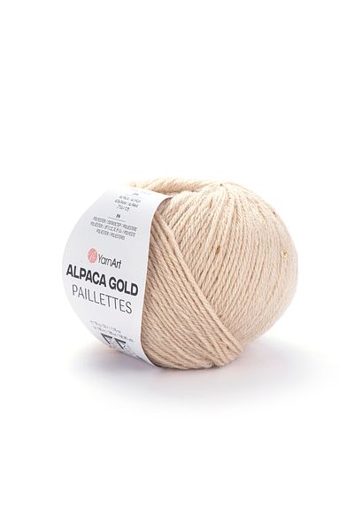 Yarnart Alpaca Gold Paillettes - Hand Knitting Yarn Cream-9302