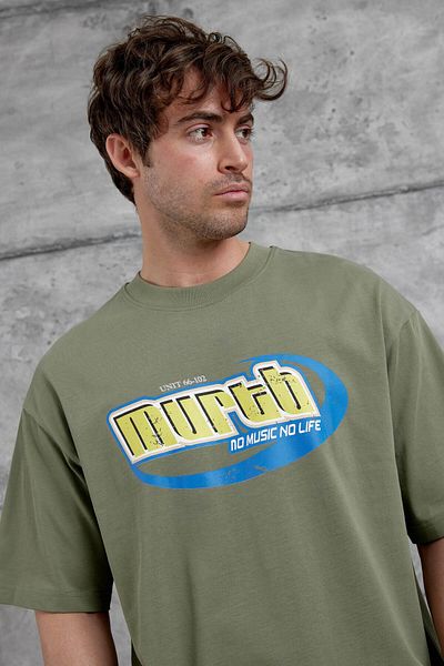 NOMARC Μπλουζάκι με στάμπα Khaki Murth Oversize