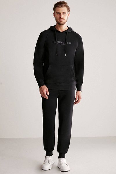 Hemington Logo Hooded Black Hoody