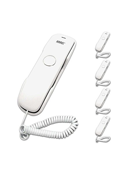 KAREL Tm902 Kablolu Duvar Tipi Analog Telefonu Beyaz 5'li Fırsat Paketi