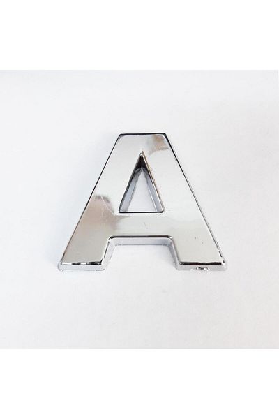 Kuzgun Online Shop Cemax Letter A 3.75 cm Chrome Adhesive