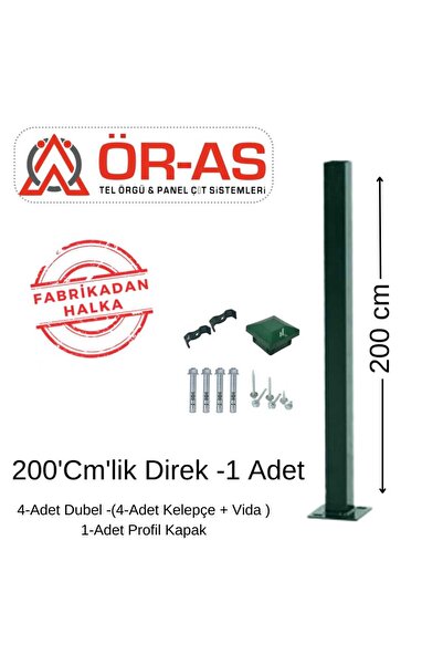 ÖR-AS TEL ÖRGÜ & PANEL ÇİT SİSTEMLERİ Panel Çit Direği Aksesuarlı-(-200 cm-) ...