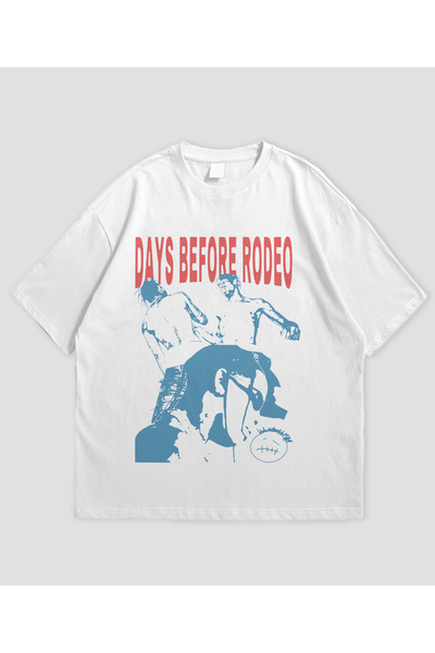 SVART WEAR Tricou supradimensionat unisex Travis Scott - Days Before Rodeo