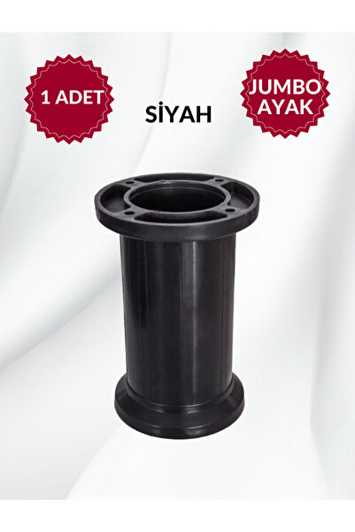 MKLAKS Jumbo Plastik Ayarlanabilir Dolap Mobilya Koltuk Kanepe Ayağı Siyah Ay...