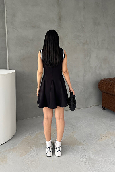 Seda Yalçın Atelier Black Zr Model Flounce Mini Dress