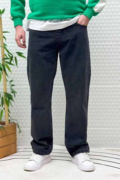 WAFRA Men's Elastic Waist Casual Baggy Jeans