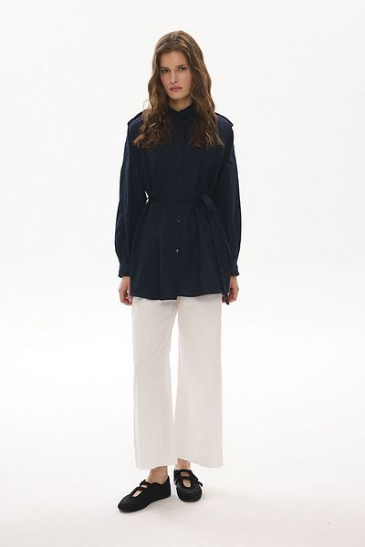 Hooopstore Πουκάμισο Karye Navy Blue Trench