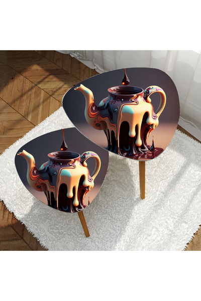 wudie Zigon Sehpa Yan Sehpa Orta Sehpa Ahşap Ayaklı mobilya Ahşap