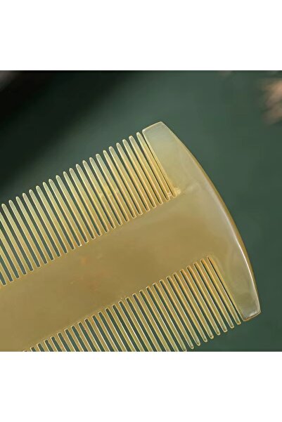 Sorendy Doğal Kemik Tarak Mini Kepek Bit Tarağı Cep Tarağı 10 cm KT-150 Çift Taraflı Sığır Boynuzu